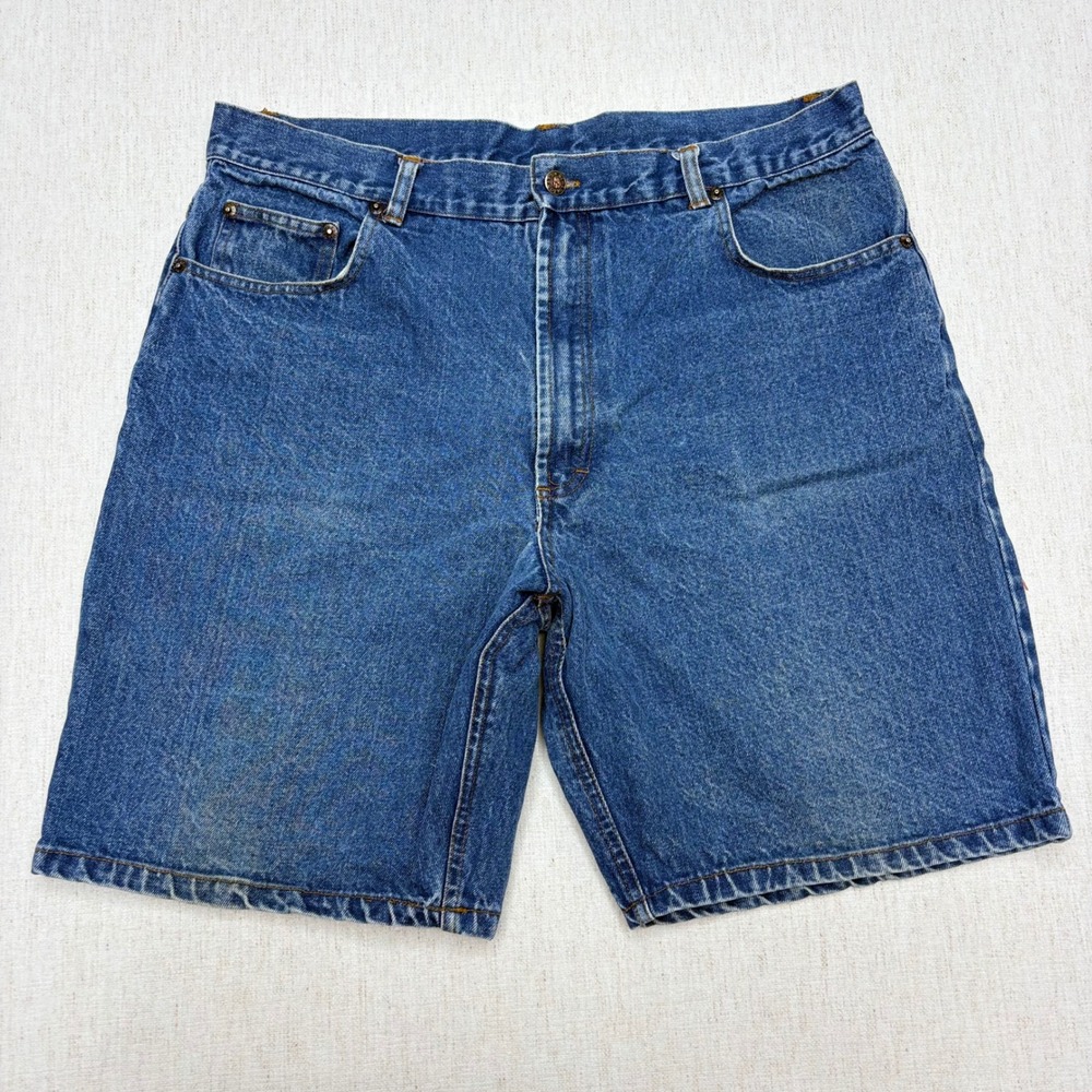 Todays News Y2K Mens Denim Shorts Size 38 Blue Cotton Medium Wash Casual Rare